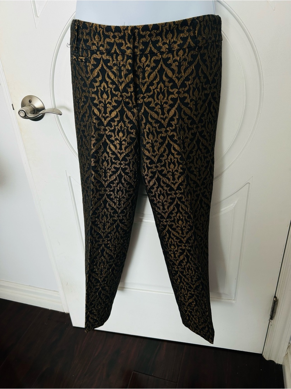 LOFT Black and Gold Jacquard Men's Dress Pants